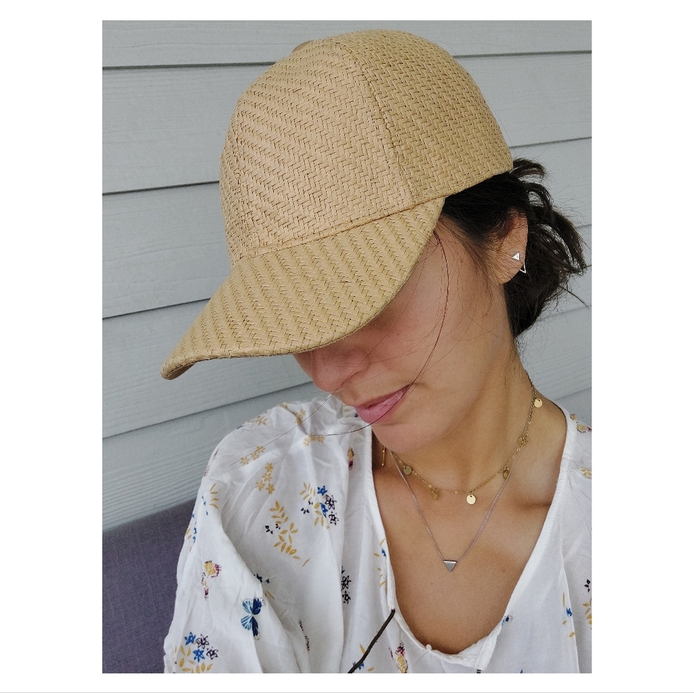 🌺 Zara Woven Baseball Cap